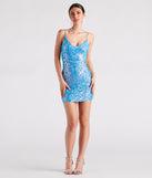 Glamorous Glow Sequin Mini Dress is a gorgeous pick as your 2023 Homecoming dress or formal gown for wedding guest, fall bridesmaid, or military ball attire!