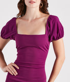 Oh-So-Sweet Puff Sleeve Mini Dress