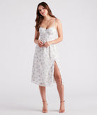 Floral Day Dream Chiffon Midi Dress creates the perfect summer wedding guest dress or cocktail party dresss with stylish details in the latest trends for 2023!