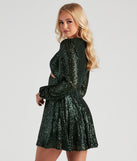 The My Scene Sequin Cutout Short Dress is a unique party dress to help you create a look for work parties, birthdays, anniversaries, or your next 2023 celebration!