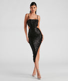 The Act The Part Sequin Midi Dress is a unique party dress to help you create a look for work parties, birthdays, anniversaries, or your next 2023 celebration!