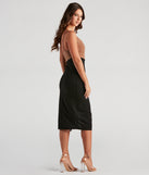 The Elevated Style Color Block Midi Dress is a unique party dress to help you create a look for work parties, birthdays, anniversaries, or your next 2023 celebration!