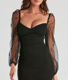 The Sheer Attitude Crepe Short Dress is a unique party dress to help you create a look for work parties, birthdays, anniversaries, or your next 2023 celebration!