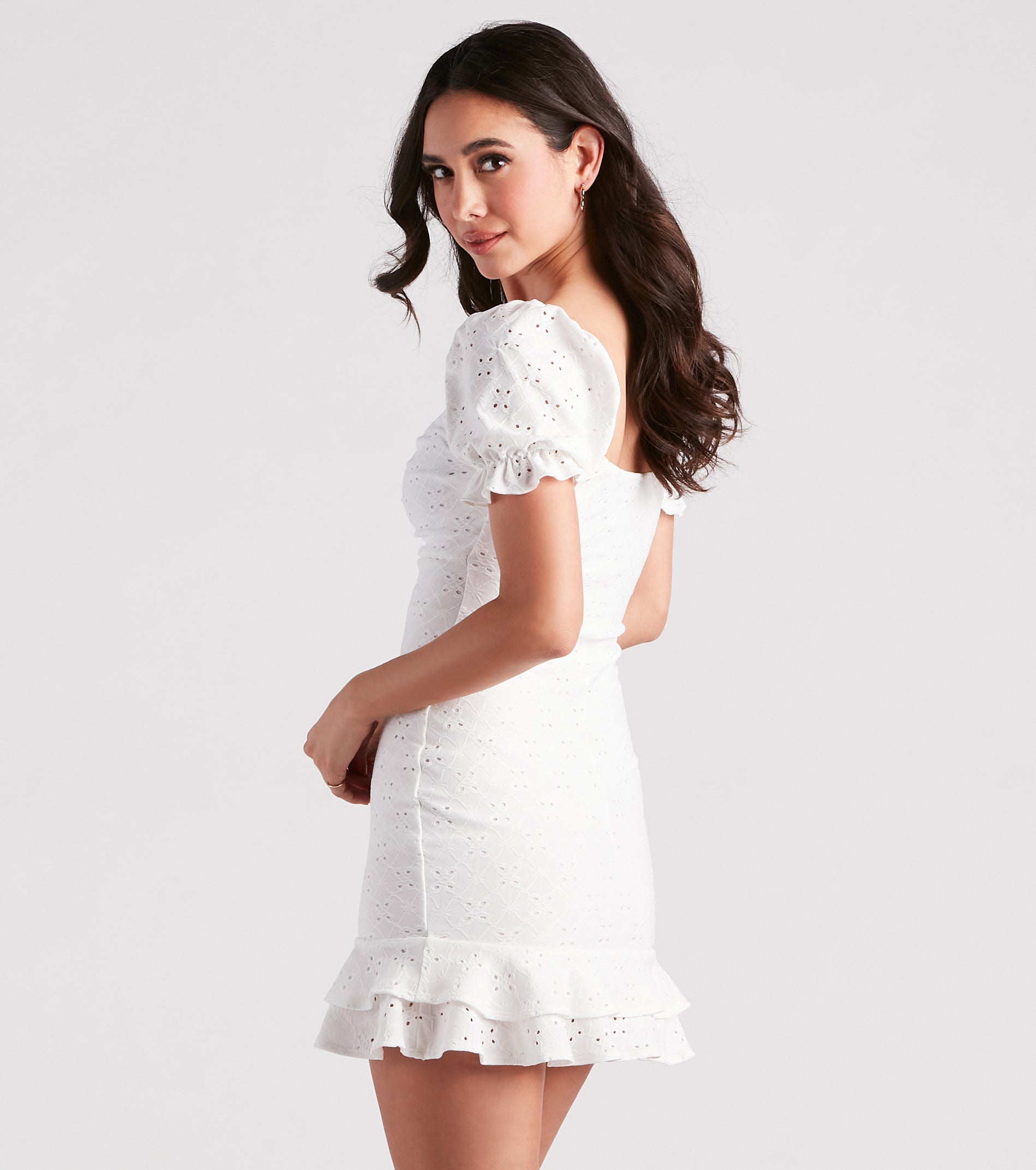 Milky frill mini dress AM1559 Frill Detail Sleeveless Mini Dress