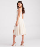 Chic Flowy Chiffon Midi Dress creates the perfect summer wedding guest dress or cocktail party dresss with stylish details in the latest trends for 2023!
