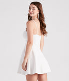 Skip A Beat Ponte V-Neck Skater Dress