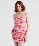 Captivate In Floral Strapless Dress