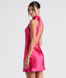The Irresistible Charm Satin A-Line Dress is a unique party dress to help you create a look for work parties, birthdays, anniversaries, or your next 2023 celebration!