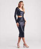 Shine Starter Sequin Cutout Midi Dress is a gorgeous pick as your 2024 prom dress or formal gown for wedding guests, spring bridesmaids, or army ball attire!