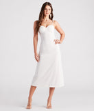 Passport To Love Crepe A-Line Midi Dress