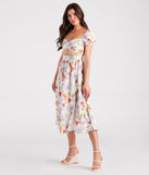 Room To Grow Floral Cutout Midi Dress creates the perfect summer wedding guest dress or cocktail party dresss with stylish details in the latest trends for 2023!
