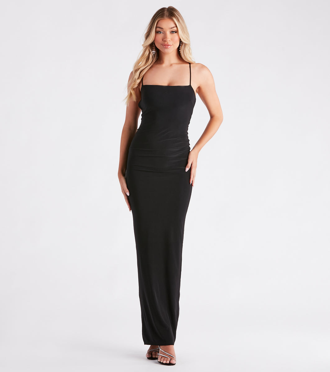 All Dolled Up Strappy Back Maxi Dress