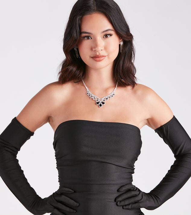 mini dresses with gloves Black Ball Short Dress with Lace Gloves & Detailing XL