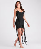 Romance Factor V-Neck Flower Ruffle Dress