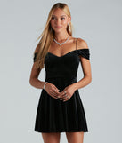 Nothing But Sparkles Velvet Glitter Short Dress