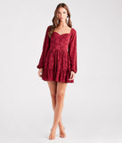 Shadow Blooms Floral Skater Dress creates the perfect summer wedding guest dress or cocktail party dresss with stylish details in the latest trends for 2023!