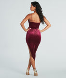 Glam Spark Glitter Velvet Midi Dress creates spring wedding guest dress with stylish details, the perfect midi dress for graduation, or for a cocktail party look in the latest midi-length trends for 2024!