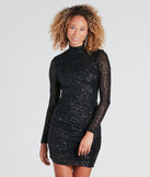Dazzling Starlet Sequin Long Sleeve Mini Dress