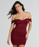 One More Time Mesh Off-The-Shoulder Mini Dress creates the perfect spring or summer wedding guest dress or cocktail attire with chic styles in the latest trends for 2024!