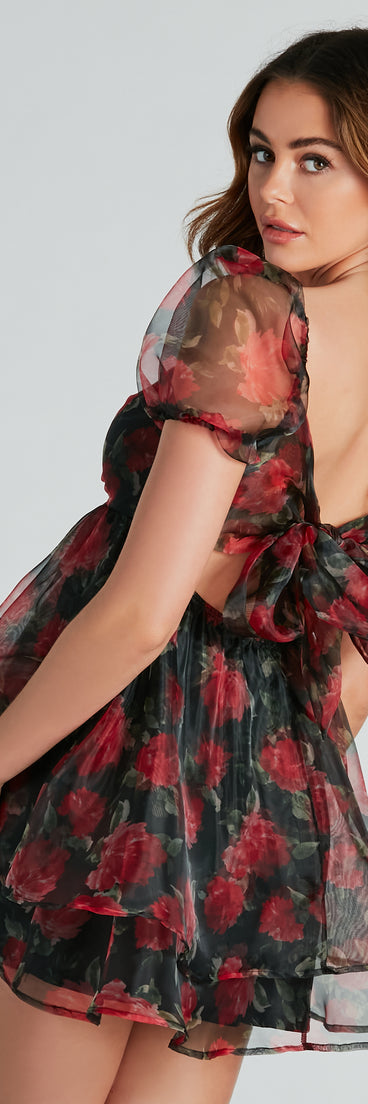 Sweetest Mood Floral Babydoll Short Dress