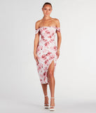 Essential for vacations or summer days, the Enchanting Blooms Floral Linen Midi Dress is a sundress or milkmaid dress with sleek and flirty details.