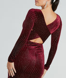Luxe Energy Glitter Velvet Long Sleeve Mini Dress