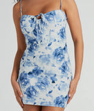 Essential for vacations or summer days, the Garden Wanderer Corset Floral Linen Mini Dress is a sundress or milkmaid dress with sleek and flirty details.