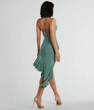 Iconic Flair Ruffled Asymmetrical Midi Dress