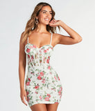 Simply Irresistible Floral Lace Corset Mini Dress