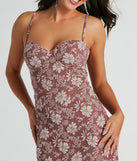 Essential for vacations or summer days, the Romance Era Floral Brocade Corset Mini Dress is a sundress or milkmaid dress with sleek and flirty details.