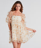 Butterfly Princess Square Neck Babydoll Dress