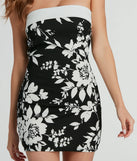 Out Of Town Strapless Floral Crepe Mini Dress