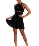 Illusion Skater Dress is the perfect Homecoming look pick with on-trend details to make the 2023 HOCO dance your most memorable event yet!