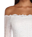 Crocheted With Love Off Shoulder Dress is the perfect Homecoming look pick with on-trend details to make the 2023 HOCO dance your most memorable event yet!