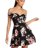 Flirty In Floral Skater Dress