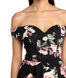 Flirty In Floral Skater Dress