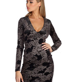 Dazzle Queen Glitter Velvet Mini Dress