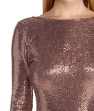 Dip Back Sequin Dress