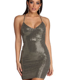 Strappy Sequin Mini Dress