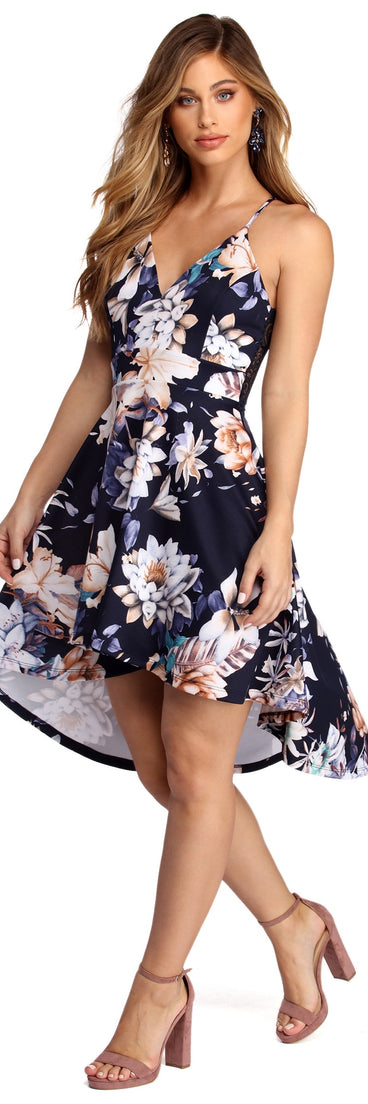 Floral Feels Skater Dress creates the perfect summer wedding guest dress or cocktail party dresss with stylish details in the latest trends for 2023!