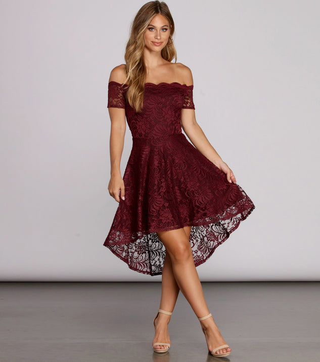 Nights Out Off Shoulder Dress is the perfect Homecoming look pick with on-trend details to make the 2023 HOCO dance your most memorable event yet!