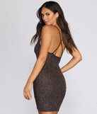 Sparkle The Night Away Black Glitter Party Dress Cross Strap Back