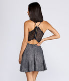 Shine Bright Skater Dress is a stunning choice for a bridesmaid dress or maid of honor dress, and to feel beautiful at Homecoming 2023, fall or winter weddings, formals, & military balls!