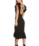 All Ruffled Up Midi Dress