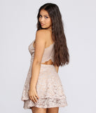 Glitz & Glam Lace Skater Dress is the perfect Homecoming look pick with on-trend details to make the 2023 HOCO dance your most memorable event yet!