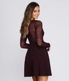 You will feel beautiful in the Secret Obsession Lace Skater Dress as your long dress for any semi-formal or formal holiday party, NYE dress outfit, or pick this stunning style as your gown for any seasonal celebration.