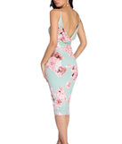 Floral Day Dream Midi Dress creates the perfect spring wedding guest dress or cocktail attire with stylish details in the latest trends for 2023!