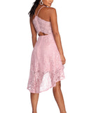 Aura Lace High Low Skater Dress