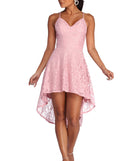 Aura Lace High Low Skater Dress