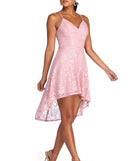 Aura Lace High Low Skater Dress